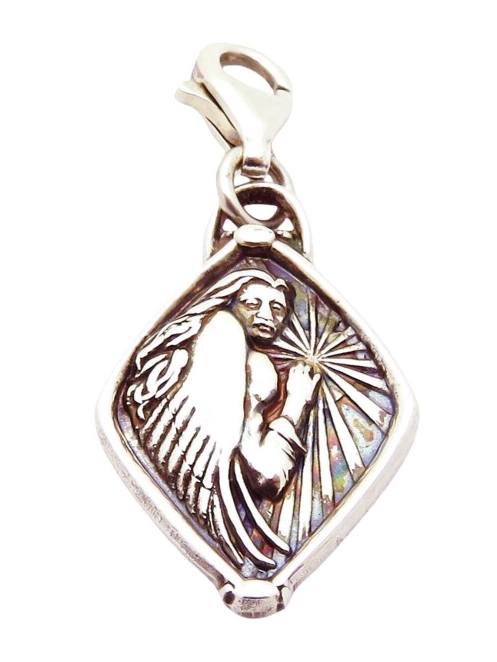 Vintage Sterling Silver *Anael* The Angel of Love Clip on Charm or Pendant